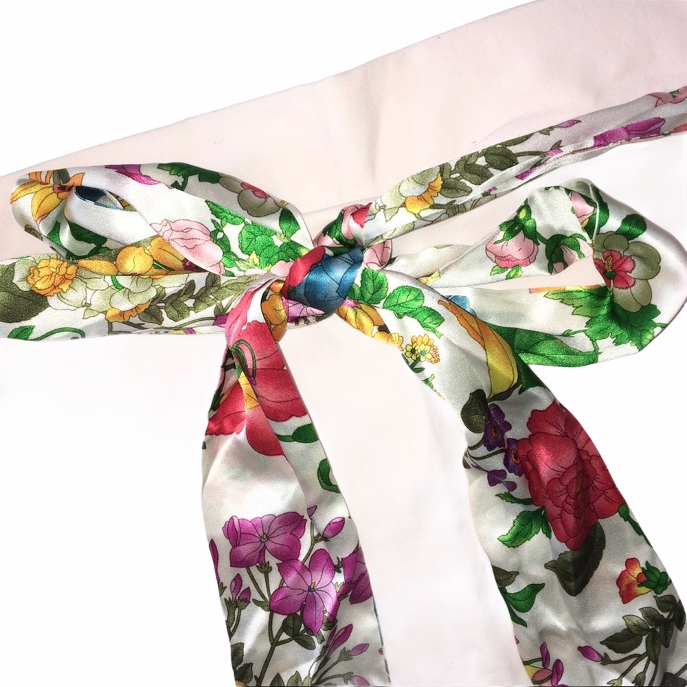 new Bordeaux ๐ Seamless Tube Top ๐ with Floral Satin Ribbon ๐ Baby Pink XXS-L - Picture 4 of 11